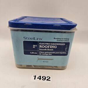 STEELLINX 2 INCH ELECTRO GALVANIZED ROOFING SMOOTH SHANK OPEN BOX